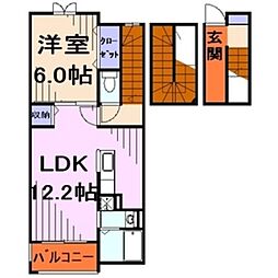 グローヴヒルズ芝2 1LDKの間取図画像