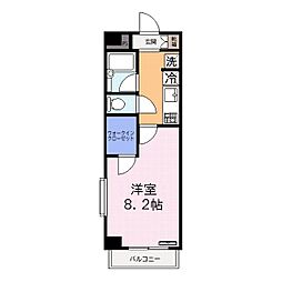 シャン・ド・フルール 1Kの間取図画像