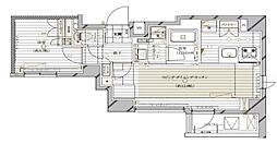 REGALIZ品川南大井II 7階1LDKの間取り