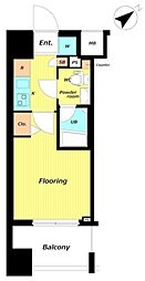 ザ・ヴァレッシア蒲田シティ 11階1Kの間取り