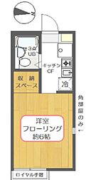 MY・ピュア千住曙町B ワンルームの間取図画像