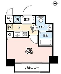 ロイヤルアメニティー西戸山 1Kの間取図画像