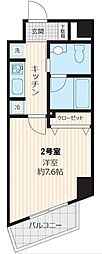 ロワジール三軒茶屋 1Kの間取図画像