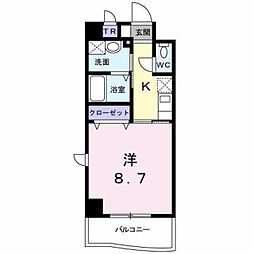 ドエル57 1Kの間取図画像