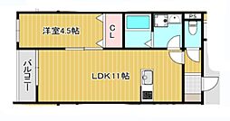 エトワール相模大野 1LDKの間取図画像
