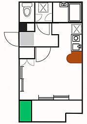 グランパーク・ノーサイド ワンルームの間取図画像