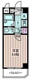 アセンズシティ2 3階1Kの間取り