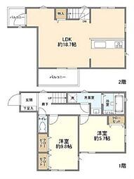 KoletTerrace下落合 #02 1階2LDKの間取り