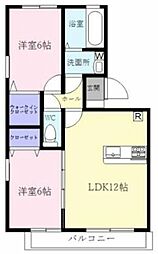 ベルファミーユ 2LDKの間取図画像