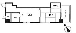 戸田家駒込マンション 1DKの間取図画像
