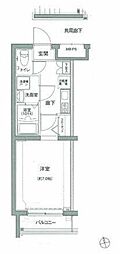 ビィ・フォルマ多摩川 1Kの間取図画像