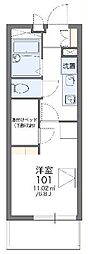 レオパレスSensui 1Kの間取図画像