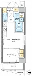 PROUDFLAT渋谷笹塚 1LDKの間取図画像