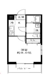LOC'SKUROKAWA 1Kの間取図画像