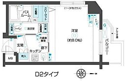 フェニックス武蔵関参番館 1Kの間取図画像