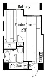 FISS 11階ワンルームの間取り