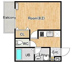 (仮称)ジーメゾン高座渋谷 1Kの間取図画像