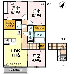 CamelotA 3LDKの間取図画像