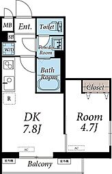 Avenir 1DKの間取図画像