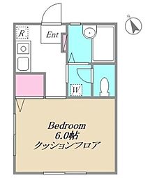 アネックス 1Kの間取図画像