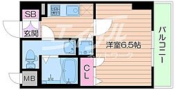 ララプレイスザ・京橋ステラ 1Kの間取図画像