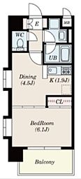 S-FORT八王子南 1DKの間取図画像