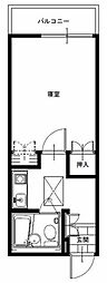 ヴィラフローレ 1階1Kの間取り