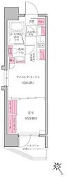 レジディア門前仲町プレイス 1DKの間取図画像
