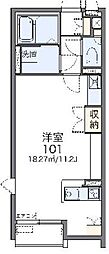 レオネクストグラース3 ワンルームの間取図画像
