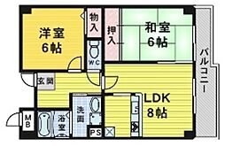 グランツハイム 2DKの間取図画像