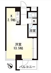 アリア幕張 1Kの間取図画像