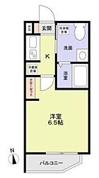 グランレジデンス 3階1Kの間取り