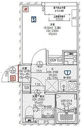 阿佐谷テラス 1階1Kの間取り