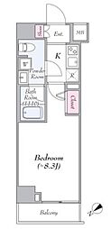 ラフィスタ中板橋 1Kの間取図画像