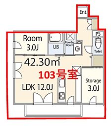 ラサハウス・アネックス 1階1SLDKの間取り