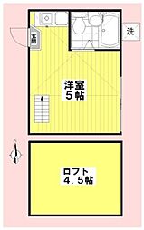 ドゥオーモ中野 1階ワンルームの間取り