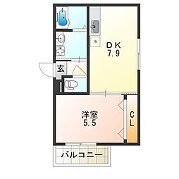 フジパレス淀川EAST 1LDKの間取図画像