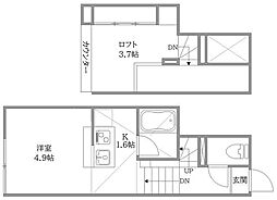 My Style KOIWA 1階ワンルームの間取り