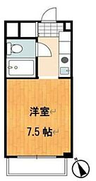 テディマンション 1Kの間取図画像