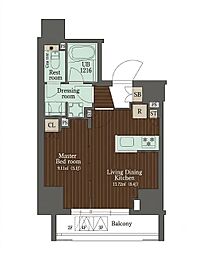 ラクレイス曳舟 1DKの間取図画像