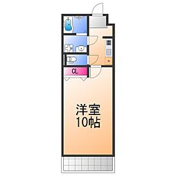 Feliz羽倉崎 1Kの間取図画像