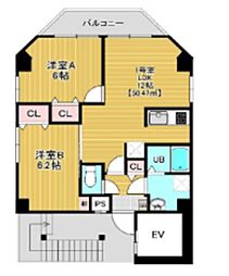 墨田区緑3丁目マンション ワンルームの間取図画像