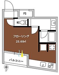 シグマ柿の木坂 ワンルームの間取図画像