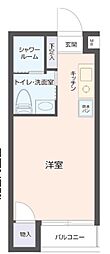 Alivio中延 ワンルームの間取図画像