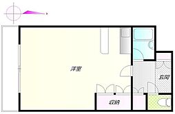 ベルデ南馬込 ワンルームの間取図画像