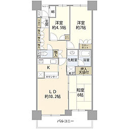 ダイアパレス立川 3LDKの間取図画像
