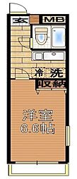 ヴィア武蔵小金井 1Kの間取図画像