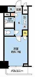 菱和パレス高輪タワー 1Kの間取図画像