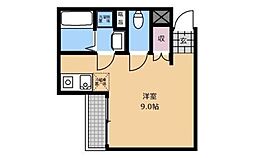 アベニュー淵野辺 ワンルームの間取図画像