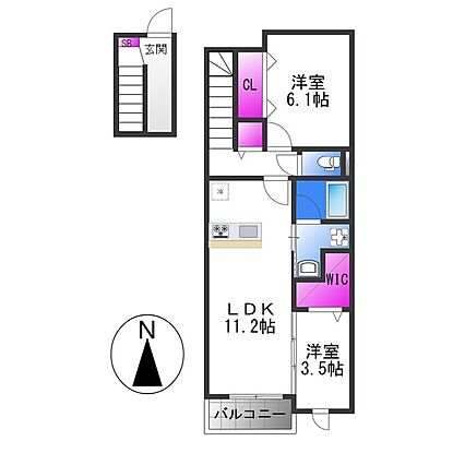 コート・ド・ボーヌ深江南南棟_間取り_0